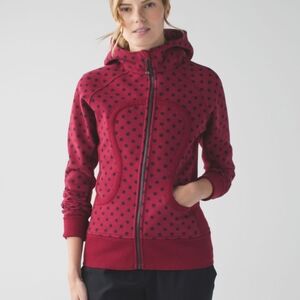 Lululemon Athletica Red Fitted Zippered Hoodie